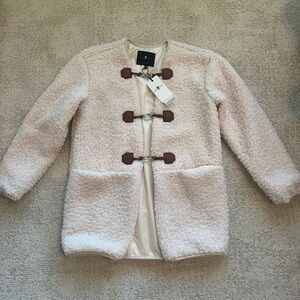7 FOR ALL MANKIND Cozy Toggle Front Sherpa Jacket NWT Size XS